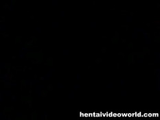 Аниме лесбияночка с красными волосами ласкает брюнетку в ванне
