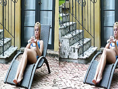 Tara Lynn Foxx делает минет и ебётся в позе наездницы в 3D порно