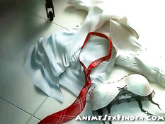 Японская 3D девчонка дрочит член привязанному к полу пареньку