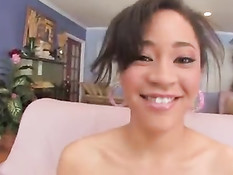 Молодая Jayla Starr в чёрных чулках занимается анальным сексом
