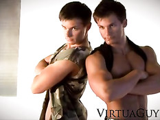 Twin guys posing