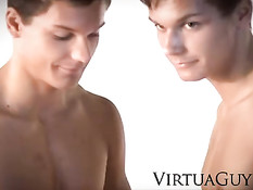 Twin guys posing