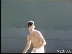 Young man wanking