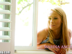 Лесбиянка Dakota James на улице занимается сексом с Marina Angel