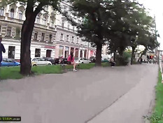 Снял на улице молодую брюнетку с татуировками и оттрахал раком
