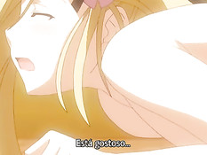 Хентай девушка ночью в лесу дрочит член сиськами и ебётся раком