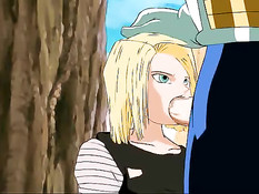 Super Saiyan жёстко оттрахал сексуальную блондинку в рот и попу