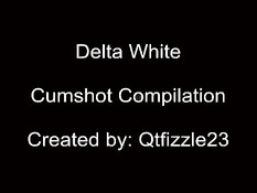 Нарезка семяизвержений на красивую блондинку с тату Delta White