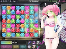 Эротические сцены с раздевающимися девушками из игры HuniePop