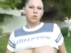 Gianna jogging topless