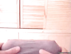 Hot asian babe gets nippletwisted