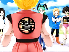Сисястые девушки из манги Dragon Ball занимаются сексом с парнями