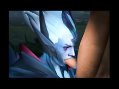 Персонажи порно версии игры Dota 2 занимаются групповым сексом