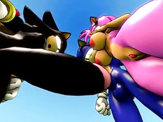 Красочные секс сцены с сисястыми персонажами из игр серии Sonic
