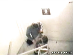 Boss fucks his secretary in the stairway
