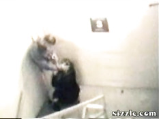 Boss fucks his secretary in the stairway