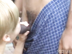 Sucking black stud