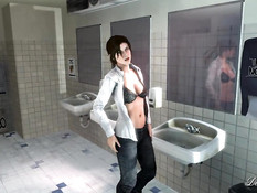The Affair - Lara Croft - Tomb Raider Blowjob / Любовники - Лара Крофт - Минет