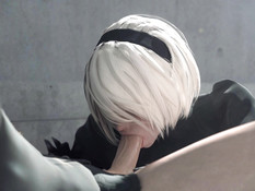Final Fantasy - 2B and 9S Stairs / Последняя фантазия - 2B и 9S Ступеньки