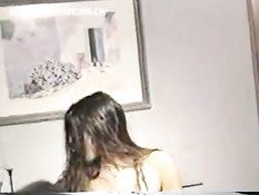 Girl stripping in front of cam