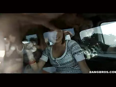 Well blowing young car passenger