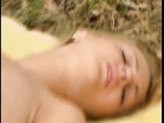 Blond bitch used outdoors  2