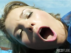Horny babe on boattrip